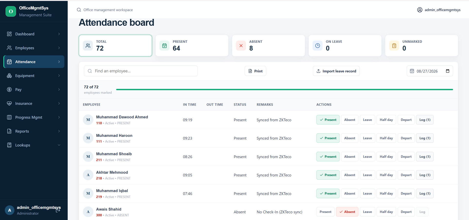 Office Management System (ERP)