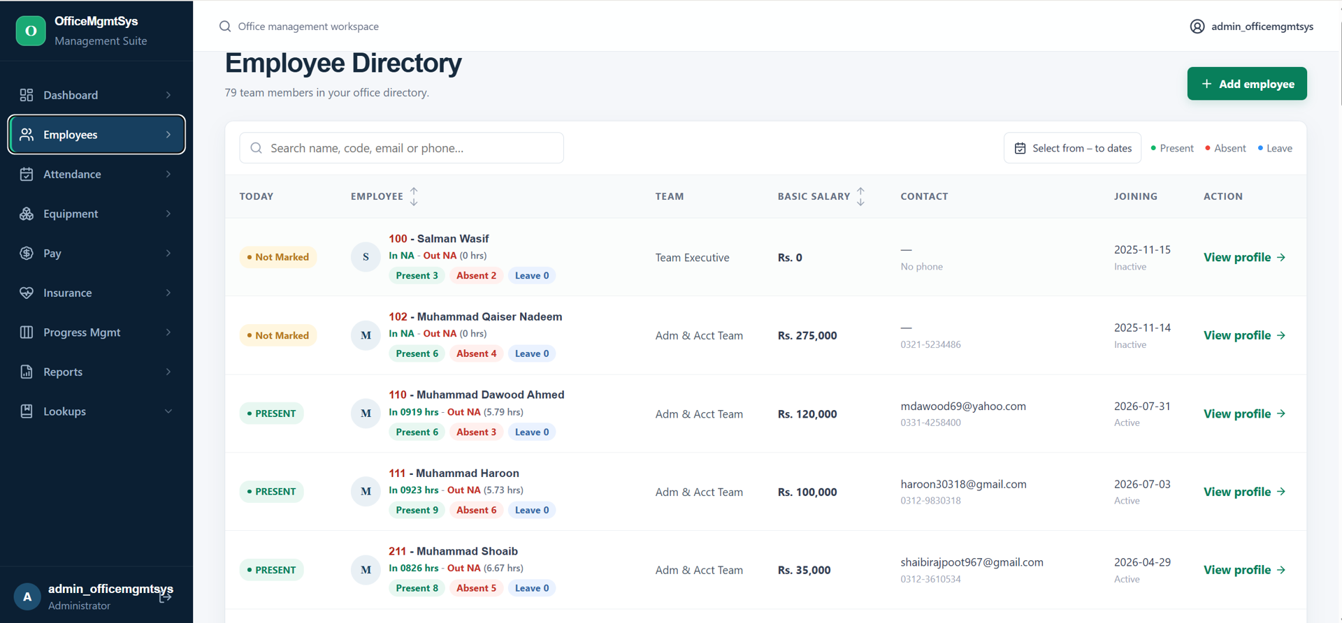 Office Management System (ERP)